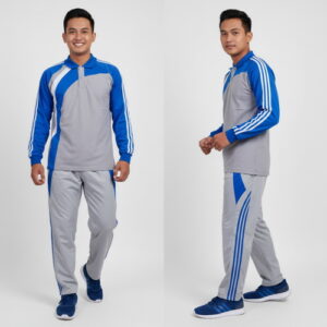 Setelan Kaos Training Olahraga Warna Abu Benhur