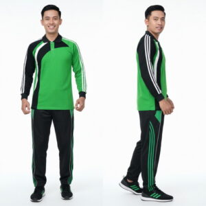 Setelan Kaos Training Olahraga Warna Hijau Fuji